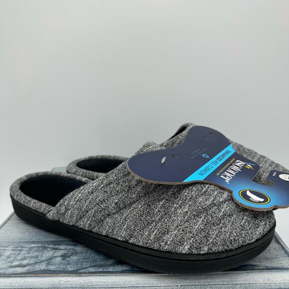 Isotoner Andrea Space Knit Women’s Clog Slippers Black/White Size 9.5 - Picture 1 of 9